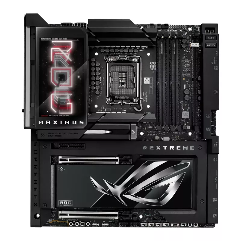 Motininė plokštė ASUS ROG MAXIMUS Z890 EXTREME — Intel Z890, LGA 1851, Extended ATX, DDR5, 4 DIMM, Wi‑Fi 7, 10Gb Ethernet