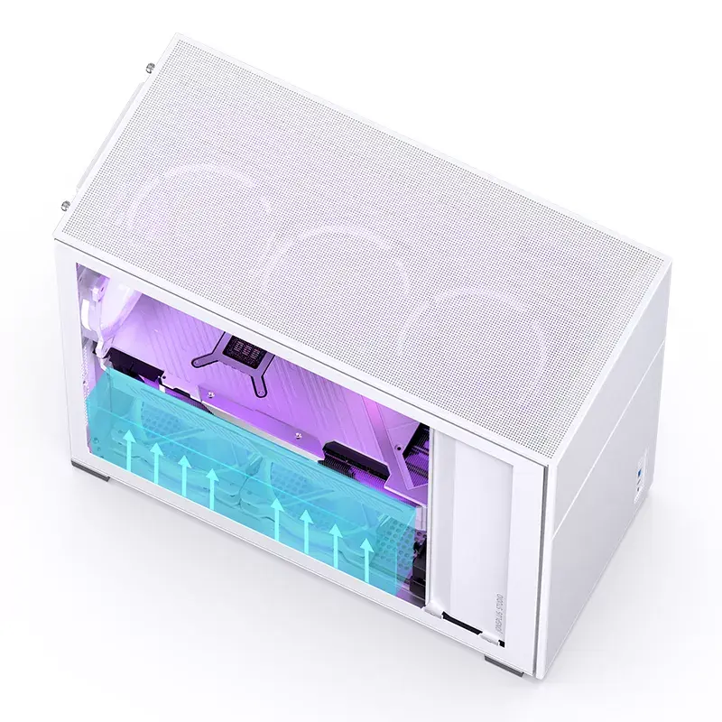 PC korpusas Jonsbo D41 MESH Midi Tower baltas
