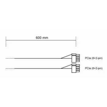 Maitinimo kabelis be quiet! CP-6620 0,6 m
