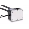 Šioje universalioje skysčio aušinimo sistemoje Alphacool 13074 — 120 mm ventiliatoriai, 3 ventiliatoriai, 2500 RPM, 40 cm vamzdeliai, varinis radiatorius, kelių spalvų LED, juoda