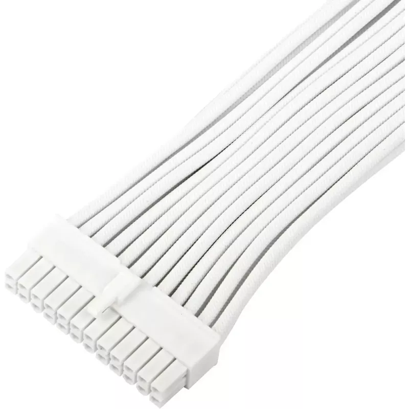 Power supply extension kabelis SidabrinėSTONE 24-pin ATX SST-PP07E-MBW-V2 30 cm White