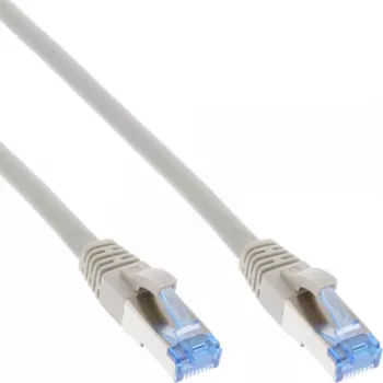 InLine komutacinis kabelis S/FTP PiMF Cat.6A halogen free 500MHz Pilka 1m