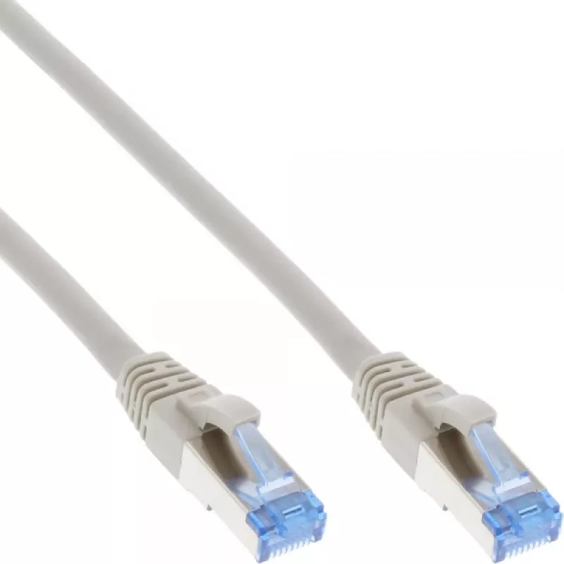 InLine komutacinis kabelis S/FTP PiMF Cat.6A halogen free 500MHz Pilka 1m