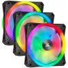 CORSAIR Icue Ql140 RGB 140mm Pwm Dvigubas Ventiliatoriaus Rinkinys Su Lighting Node Core