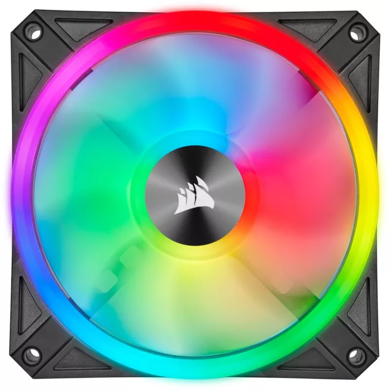 CORSAIR Icue Ql140 RGB 140mm Pwm Dvigubas Ventiliatoriaus Rinkinys Su Lighting Node Core