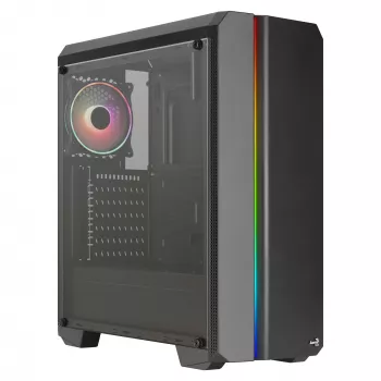 Aerocool GENESISV2BK PC ATX korpusas, priekinis skydelis LED ARGB ventiliatorius ARGB 12 cm, juoda