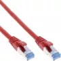 “InLine” komutacinis kabelis S/FTP PiMF Cat.6A be halogenų 500MHz raudonas 5m