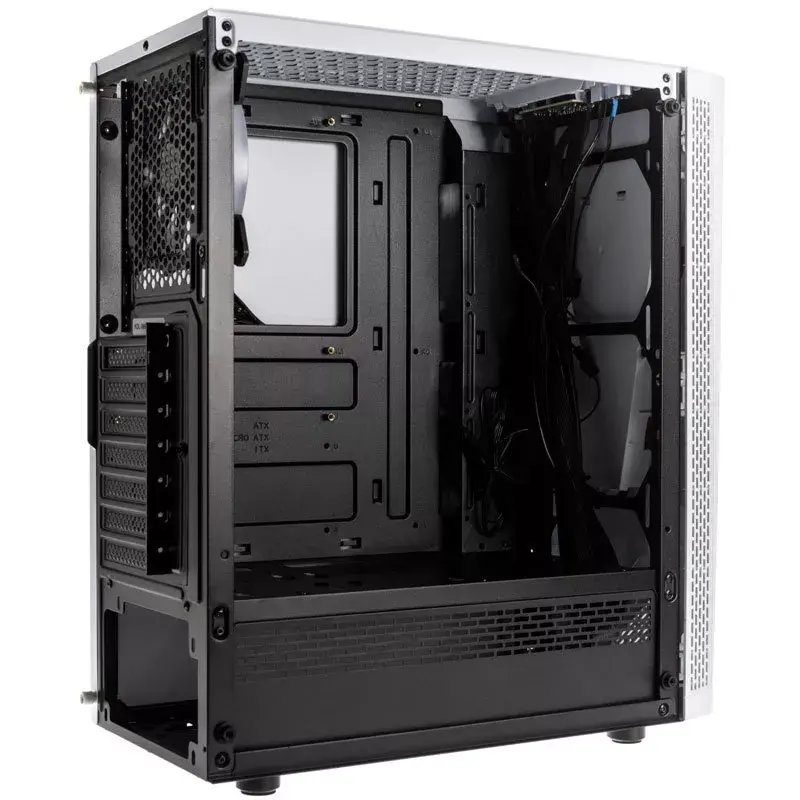 Kompiuterio korpusas Kolink VOID WHITE Midi Tower juodas, baltas
