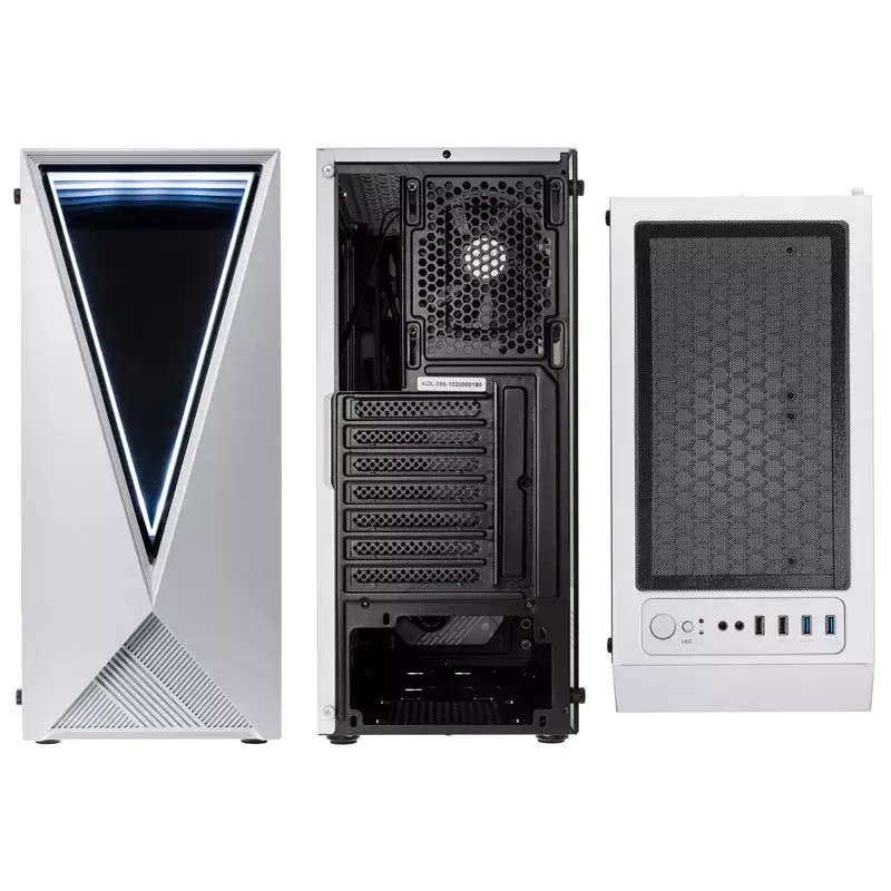 Kompiuterio korpusas Kolink VOID WHITE Midi Tower juodas, baltas