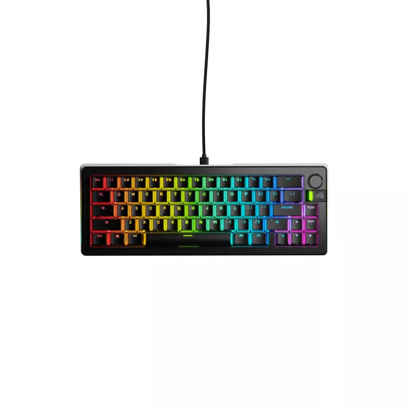 Mechaninė klaviatūra GLORIOUS GMMK 3 PRO 65% Prebuilt Wired USB, QWERTY, RGB, juoda