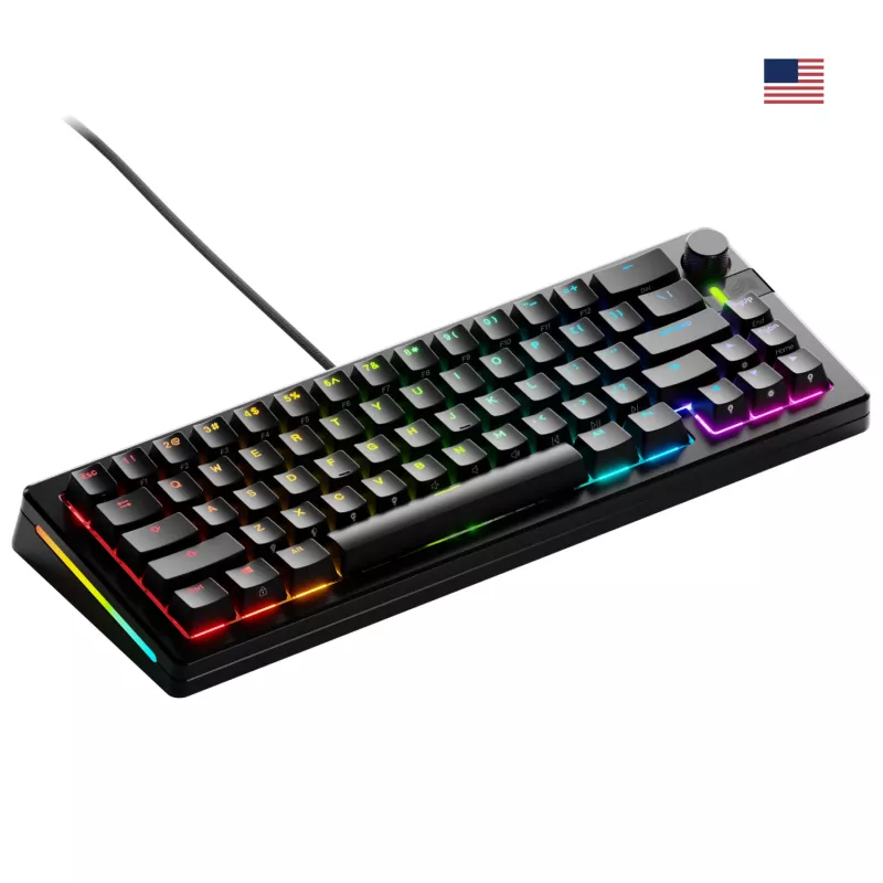 Mechaninė klaviatūra GLORIOUS GMMK 3 PRO 65% Prebuilt Wired USB, QWERTY, RGB, juoda