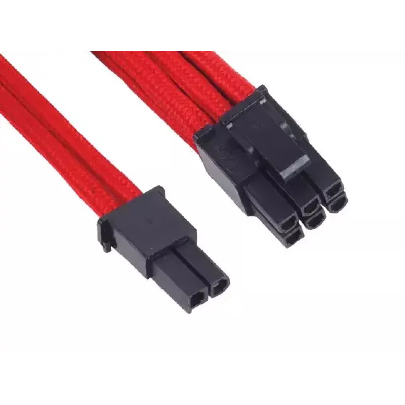 Kabelis PCI-E 8pin(6+2) Sidabrinėstone SST-PP07-PCIR 0,25m