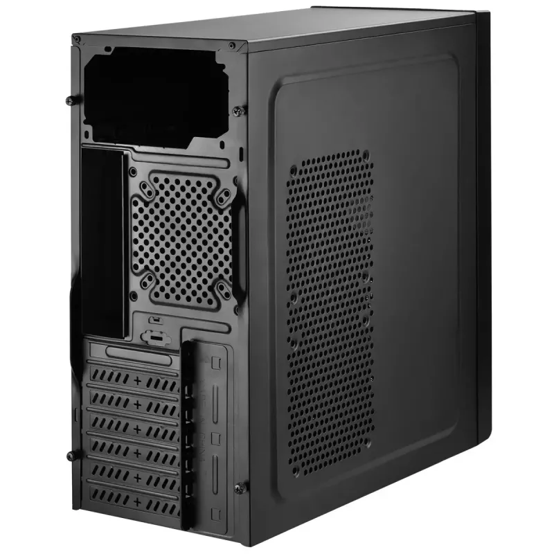 PC korpusas Sidabrinėstone PS13 Mini Tower juodas