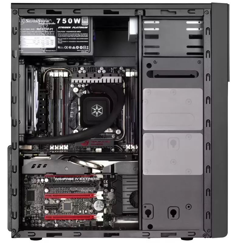 PC korpusas Sidabrinėstone PS13 Mini Tower juodas
