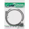 InLine DisplayPort 1.4 kabelis, 8K4K, stačiu kampu, juodas/auksinis, 3m