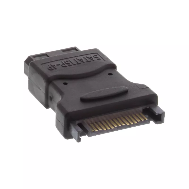 InLine SATA maitinimo adapteris 1 Molex 4 kontaktų kištukas / 15 kontaktų SATA lizdas