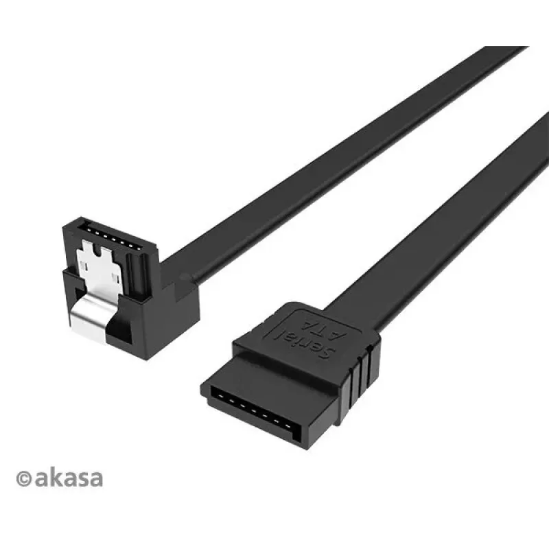 Vidinis SATA duomenų kabelis Akasa Proslim 90° jungtis, 100 cm