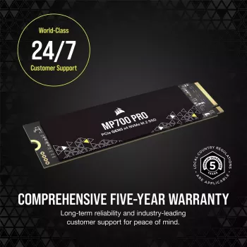 Corsair MP700 PRO M.2 4 TB PCIe 5.0 NVMe SSD 12400 MB/s skaitymas 11800 MB/s rašymas