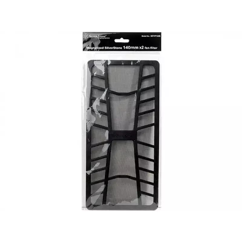 Ventiliatorius SidabrinėSTONE FF142 — 320×155×5 mm, juodas, modelis SSTFF142B