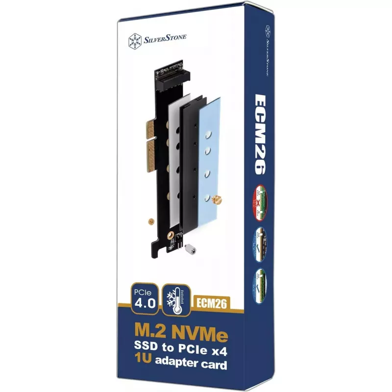 Sąsajos plėtinio modulis SidabrinėSTONE SST-ECM26-V2 — 2× USB 3.0 + 1× USB 3.1