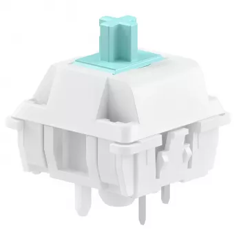 Klaviatūros jungikliai GLORIOUS Lynx Linear Mechanical Switches — 36 vnt., polikarbonatas, žydros spalvos permatomi