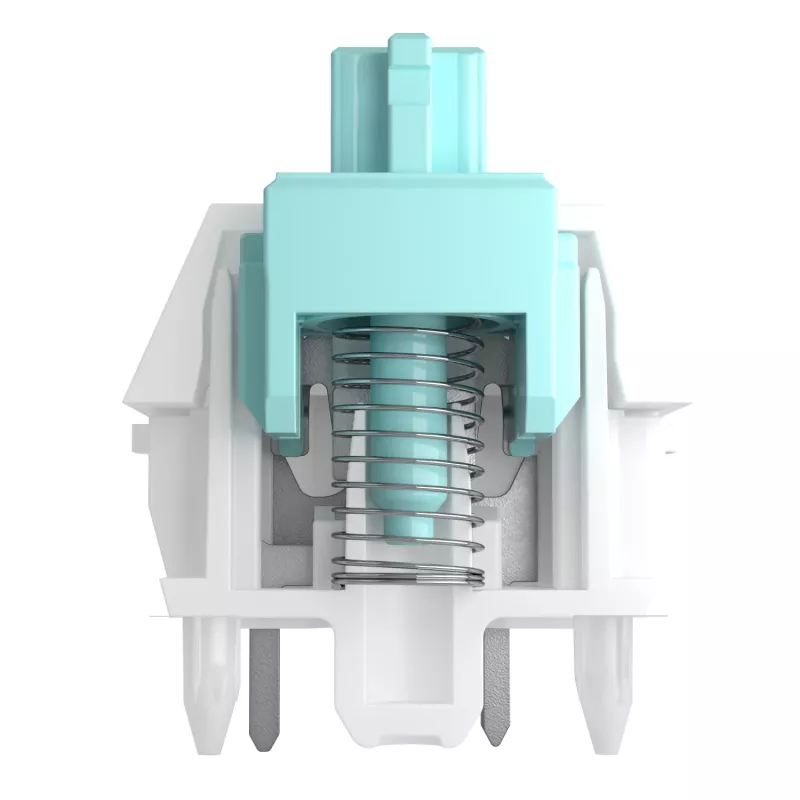 Klaviatūros jungikliai GLORIOUS Lynx Linear Mechanical Switches — 36 vnt., polikarbonatas, žydros spalvos permatomi