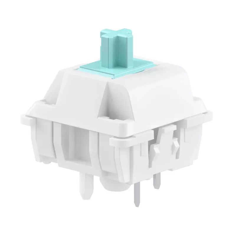 Klaviatūros jungikliai GLORIOUS Lynx Linear Mechanical Switches — 36 vnt., polikarbonatas, žydros spalvos permatomi