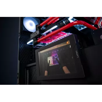 Ekranas EKWB EK-Quantum Lumen 7 col. LCD, aliuminis, juodas, 192×112×16,1 mm