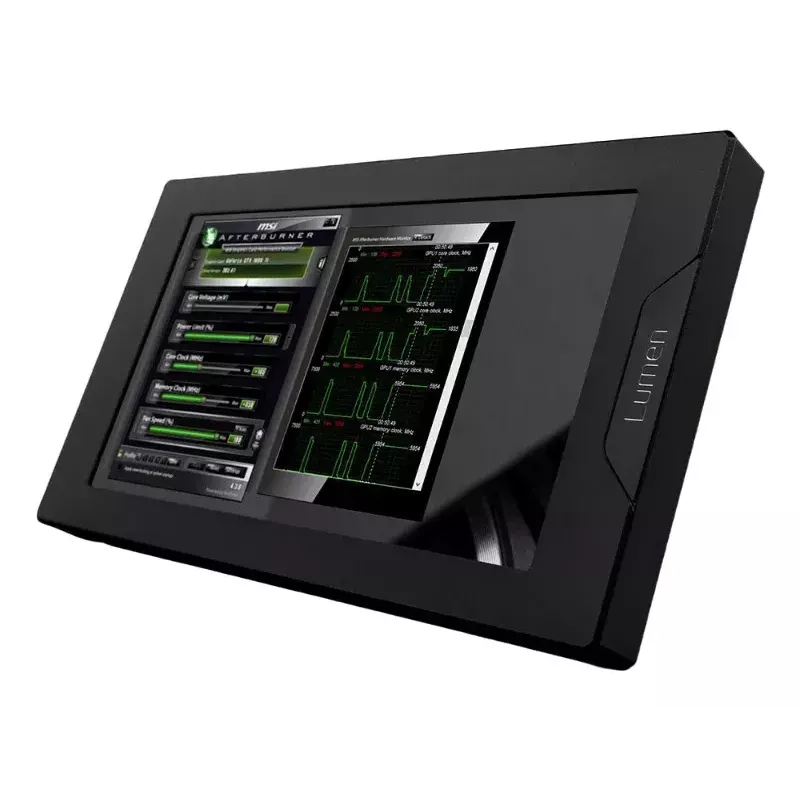 Ekranas EKWB EK-Quantum Lumen 7 col. LCD, aliuminis, juodas, 192×112×16,1 mm