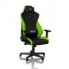 Gaming chair Nitro Concepts S300 — fabric seat, adjustable height 128–140 cm, backrest width 56 cm, Juoda/green