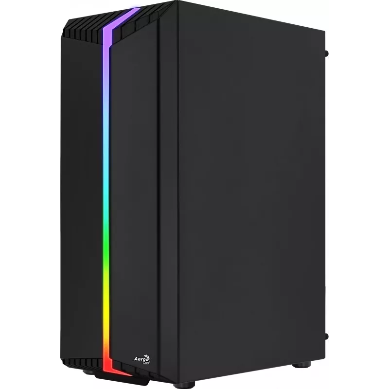 PC korpusas AEROCOOL Bionic Midi Tower — ATX, grūdintas stiklas, 3,5 inch x2 / 2,5 inch x4 lizdai, iki 297 mm GPU, 158 mm CPU aušintuvas, mėlynas LED