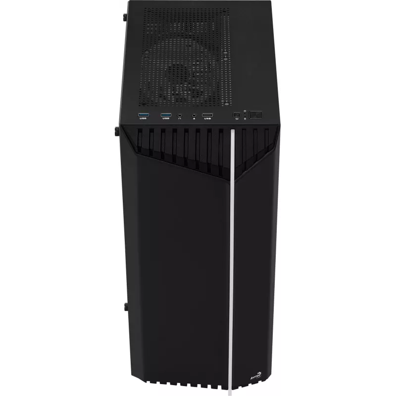 PC korpusas AEROCOOL Bionic Midi Tower — ATX, grūdintas stiklas, 3,5 inch x2 / 2,5 inch x4 lizdai, iki 297 mm GPU, 158 mm CPU aušintuvas, mėlynas LED