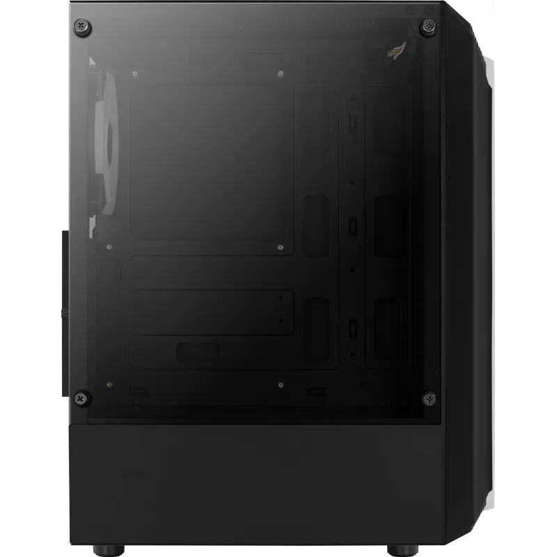 PC korpusas AEROCOOL Bionic Midi Tower — ATX, grūdintas stiklas, 3,5 inch x2 / 2,5 inch x4 lizdai, iki 297 mm GPU, 158 mm CPU aušintuvas, mėlynas LED
