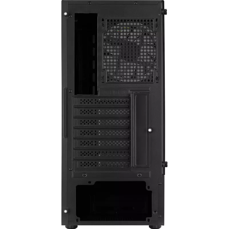 PC korpusas AEROCOOL Bionic Midi Tower — ATX, grūdintas stiklas, 3,5 inch x2 / 2,5 inch x4 lizdai, iki 297 mm GPU, 158 mm CPU aušintuvas, mėlynas LED