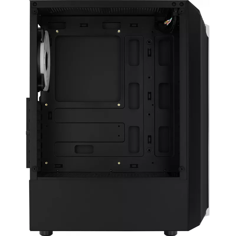 PC korpusas AEROCOOL Bionic Midi Tower — ATX, grūdintas stiklas, 3,5 inch x2 / 2,5 inch x4 lizdai, iki 297 mm GPU, 158 mm CPU aušintuvas, mėlynas LED