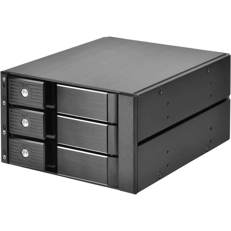 SidabrinėSTONE Nuimamas rėmelis SST-FS303-12G Juodas — nuimamas diskų skyriaus rėmelis 3,5 colio arba 2,5 colio diskams