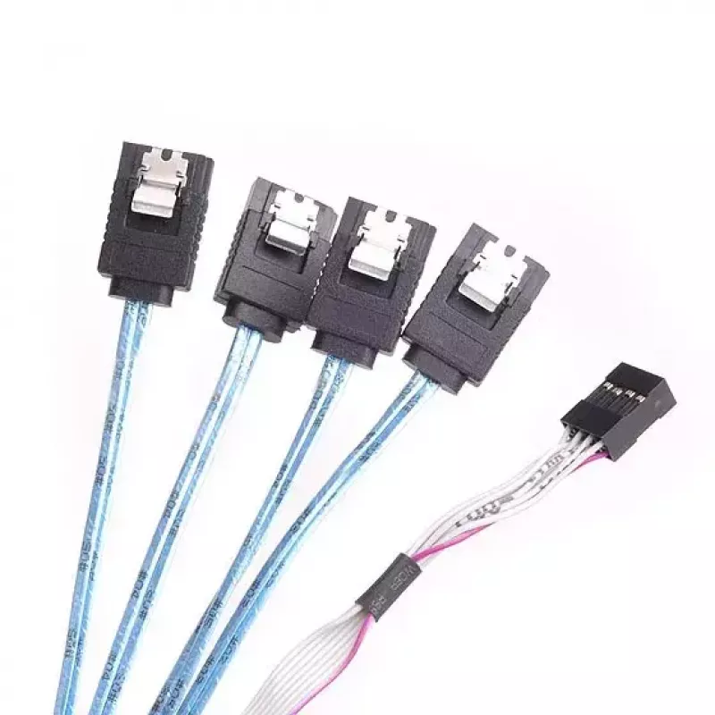 Kabelis Sidabrinėstone CPS05 0,5 m Mini-SAS SFF-8643 į SATA 7 kontaktų
