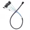Kabelis Sidabrinėstone CPS05 0,5 m Mini-SAS SFF-8643 į SATA 7 kontaktų