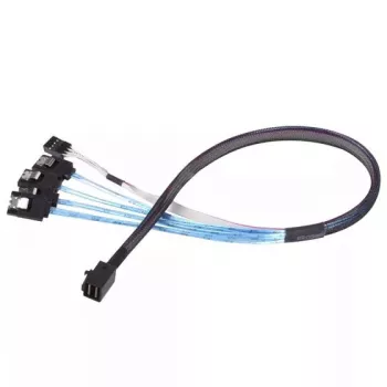 Kabelis Sidabrinėstone CPS05 0,5 m Mini-SAS SFF-8643 į SATA 7 kontaktų