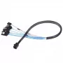 Kabelis Sidabrinėstone CPS05 0,5 m Mini-SAS SFF-8643 į SATA 7 kontaktų