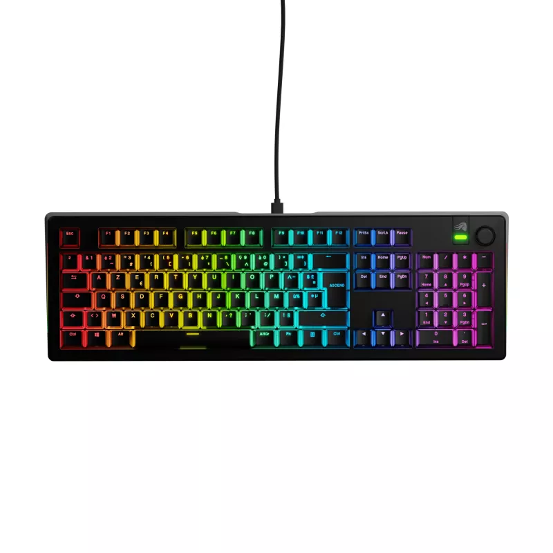 Mechaninė viso dydžio (100 %) laidinė klaviatūra GLORIOUS GMMK 3 — USB, QWERTY, RGB, juoda (US išdėstymas)
