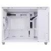 PC korpusas ASUS Prime AP201 MicroATX Mini Tower Baltas — palaiko microATX, iki 338 mm GPU, 3×3,5 colio + 1×2,5 colio diskų, USB-A 3.2 Gen1×2, USB-C 3.2 Gen2×1