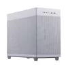 PC korpusas ASUS Prime AP201 MicroATX Mini Tower Baltas — palaiko microATX, iki 338 mm GPU, 3×3,5 colio + 1×2,5 colio diskų, USB-A 3.2 Gen1×2, USB-C 3.2 Gen2×1