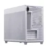 PC korpusas ASUS Prime AP201 MicroATX Mini Tower Baltas — palaiko microATX, iki 338 mm GPU, 3×3,5 colio + 1×2,5 colio diskų, USB-A 3.2 Gen1×2, USB-C 3.2 Gen2×1