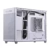 PC korpusas ASUS Prime AP201 MicroATX Mini Tower Baltas — palaiko microATX, iki 338 mm GPU, 3×3,5 colio + 1×2,5 colio diskų, USB-A 3.2 Gen1×2, USB-C 3.2 Gen2×1