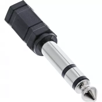 InLine garso adapteris 6,3 mm kištukas / 3,5 mm lizdas stereofoninis, 3,5 mm lizdas, moteriška 3,5 mm jungtis, juodas