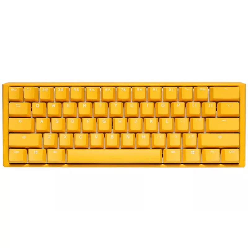 Ducky One 3 Geltona Mini klaviatūra, žaidimų, USB, mechaninė, RGB LED
