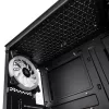 PC Midi Tower Kolink Observatory Lite — juoda, grūdintas stiklas, ATX/Micro-ITX, 3x120 mm priekyje, 1x120 mm gale, 190×400×440 mm