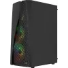 Aerocool WAVEBKV3 ATX PC korpusas, grūdintas stiklas, 4xRGB ventiliatoriai, juodas