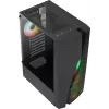 Aerocool WAVEBKV3 ATX PC korpusas, grūdintas stiklas, 4xRGB ventiliatoriai, juodas